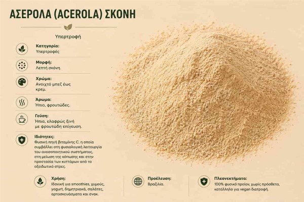 Ασερόλα Acerola Σκόνη Acerola Powder Χονδρικής Ασερόλα Acerola Σκόνη Acerola Powder Χονδρικής