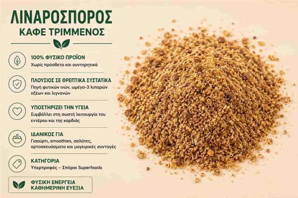 Λιναρόσπορος Καφέ Τριμμένος Ground Brown Flaxseed Χονδρικής
