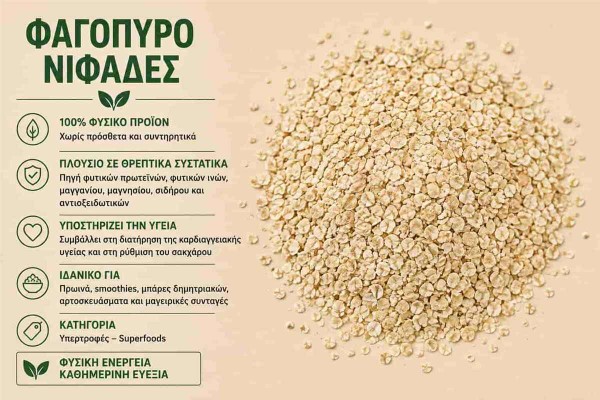 Φαγόπυρο Νιφάδες Buckwheat Flakes Χονδρικής