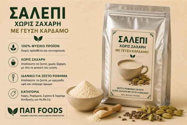 Σαλέπι Χωρίς Ζάχαρη με Γεύση Κάρδαμο Χονδρικής Σαλέπι Χωρίς Ζάχαρη με Γεύση Κάρδαμο Χονδρικής